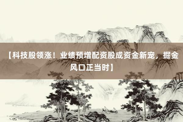 【科技股领涨!业绩预增配资股成资金新宠,掘金风口正当时】