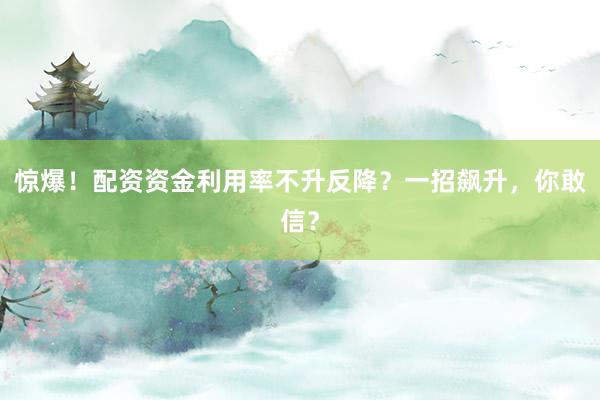 惊爆！配资资金利用率不升反降？一招飙升，你敢信？