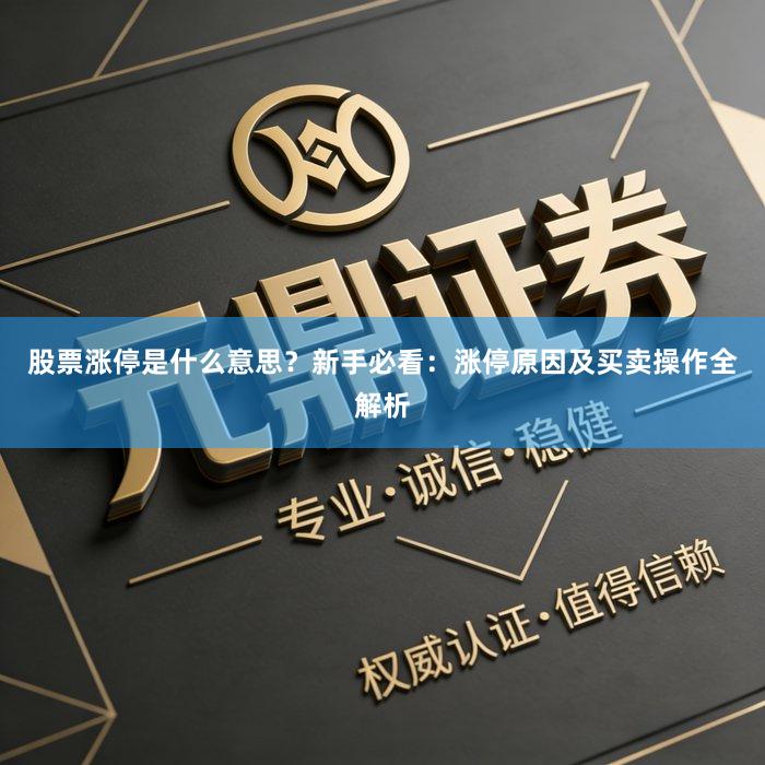 股票涨停是什么意思？新手必看：涨停原因及买卖操作全解析
