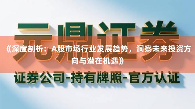 《深度剖析：A股市场行业发展趋势，洞察未来投资方向与潜在机遇》